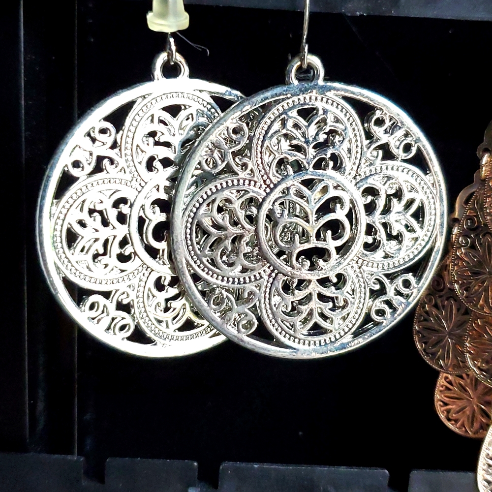 Silver earrings